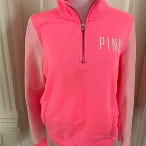 Pink partial front zip up. Peachy pink color